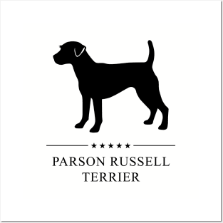 Parson Russell Terrier Black Silhouette Posters and Art